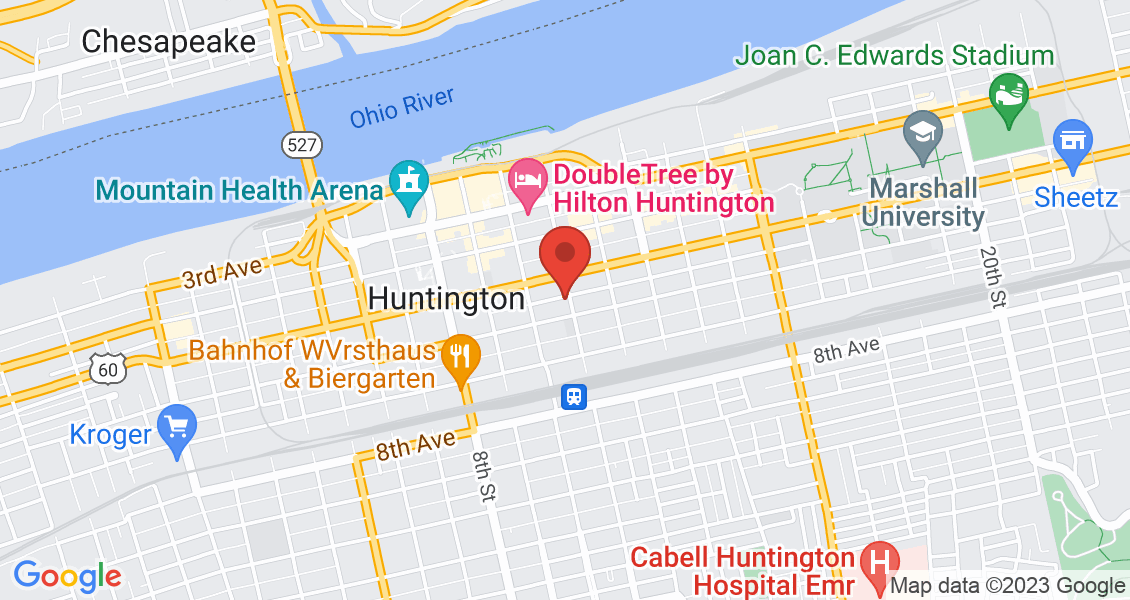 Google Map for 523 11th Street Huntington, WV, 25701